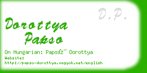 dorottya papso business card